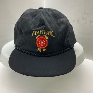 Jim Beam Hat Snapback Cap Mens Black Bourbon Whiskey